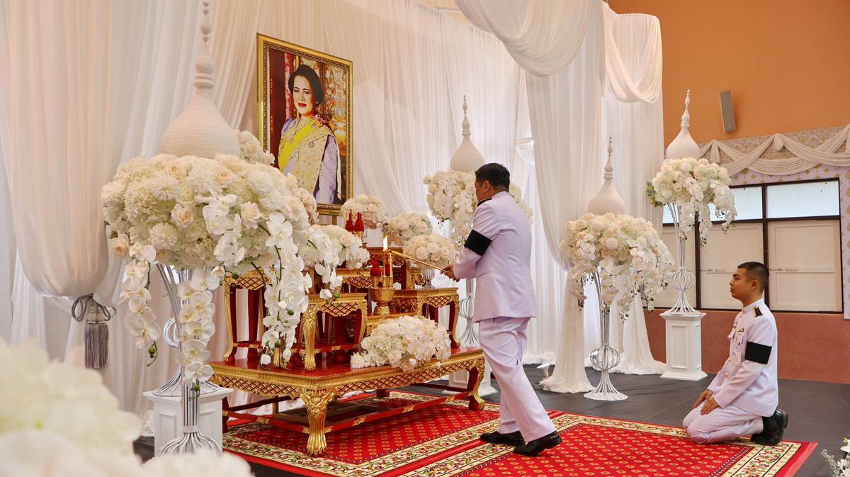 title - ส.ป.ก.ระนอง ร่วมพิธีบำเพ็ญกุศลปัญญาสมวาร 50 วัน เพื่ออุทิศถวายเป็นพระราชกุศล สมเด็จพระนางเจ้าสิริกิติ์ พระบรมราชินีนาถ พระบรมราชชนนีพันปีหลวง